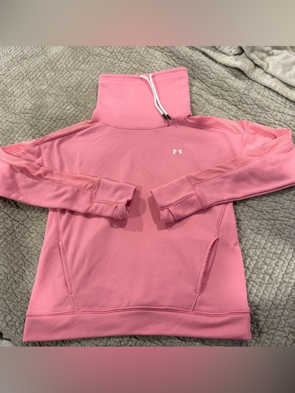 Under Armour Pink High Neck Pullover Hoodie